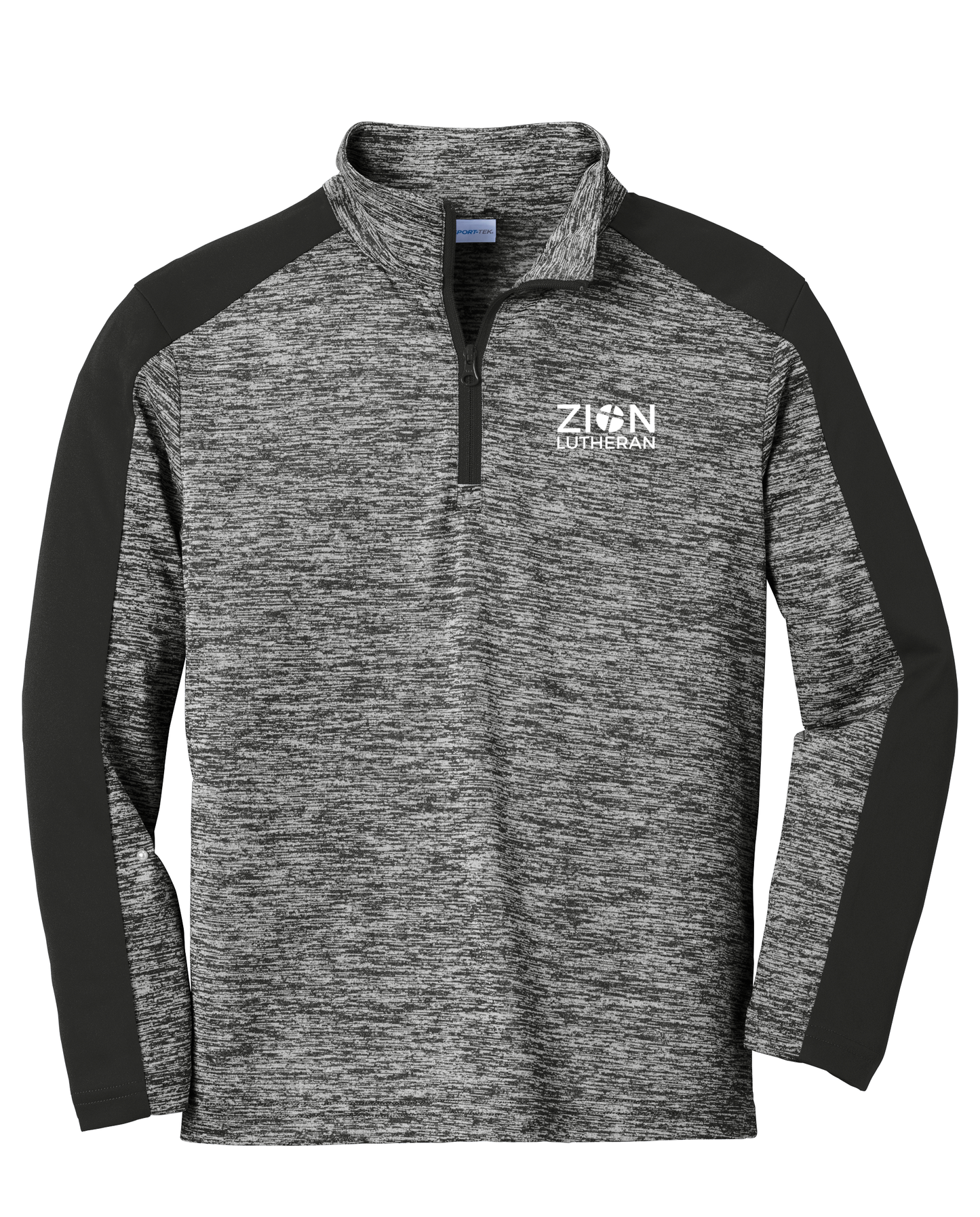 L-YS397 Sport-Tek ® Youth PosiCharge ® Electric Heather Colorblock 1/4-Zip Pullover