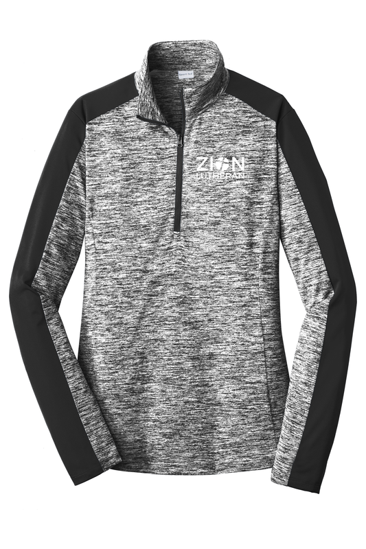 L-LS397 Sport-Tek® Women's PosiCharge® Electric Heather Colorblock 1/4-Zip Pullover