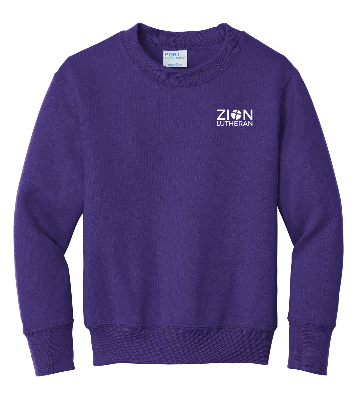 L-P90Y Port & Co™ Youth Core Fleece Crewneck Sweatshirt