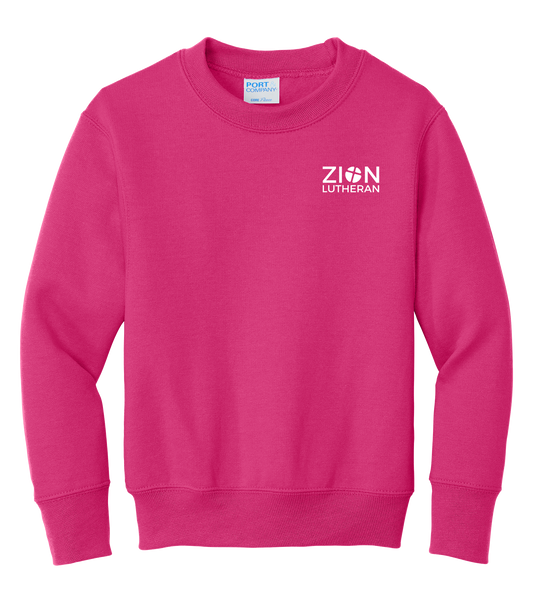 L-P90Y Port & Co™ Youth Core Fleece Crewneck Sweatshirt