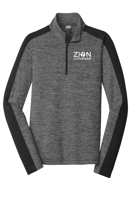 L-S397  Sport-Tek ® PosiCharge ® Electric Heather Colorblock 1/4-Zip Pullover
